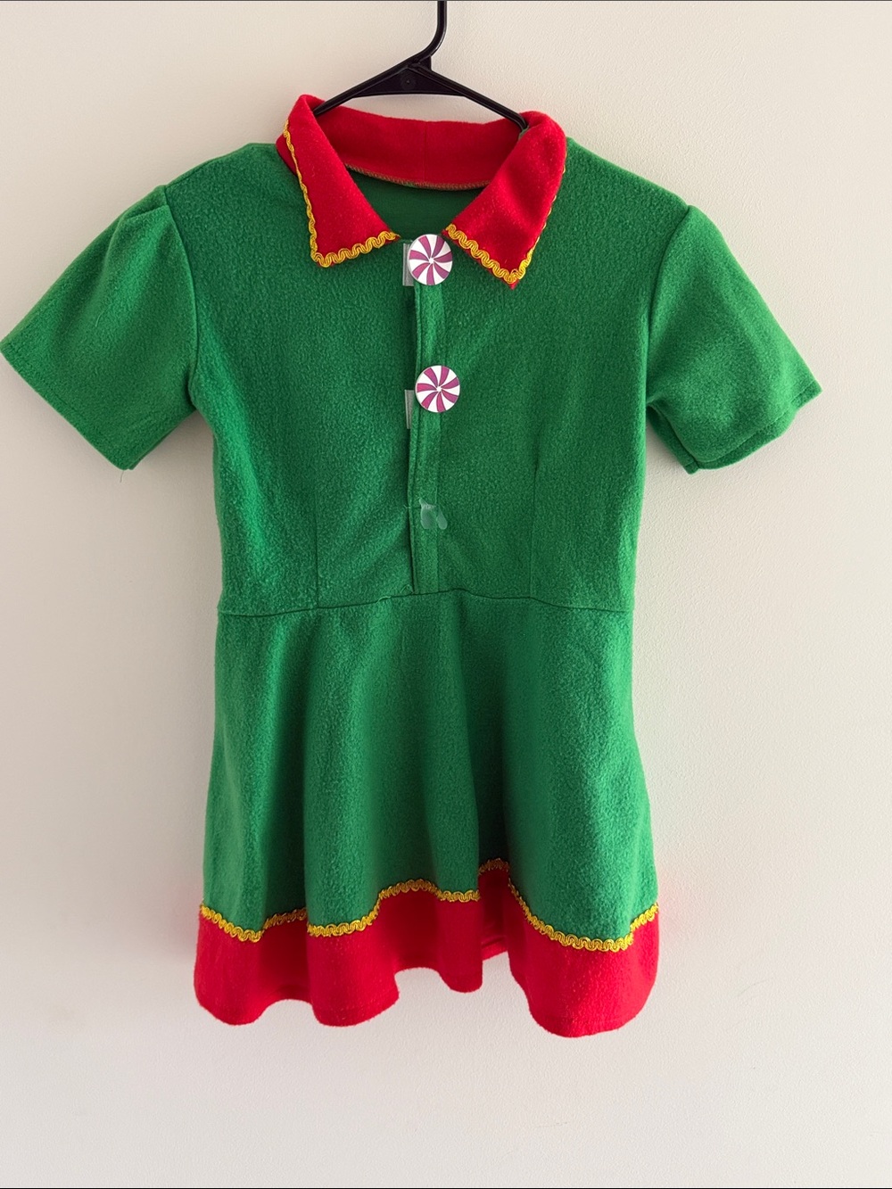 10 for $20‼️Green and Red Elf Costume Dress for Kids